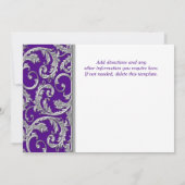 Paarse zilverdragel verloving USTOM Kaart (Achterkant)