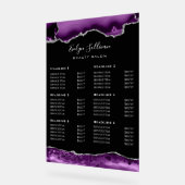 Paarse zilveren agaat prijslijst acryl teken acryl bord (Hoek)