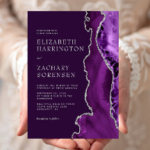 Paarse zilveren agaat pruim bruiloft