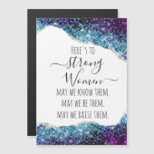 Paarse zilveren agaat sterke vrouwen citeren cadea (Voorkant / Achterkant)