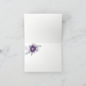 Paarse zilveren aquarel dankjewelkaarten 3963 bedankkaart (Binnen)