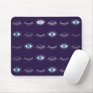 Paarse & Zilveren Blauwe Evil Eye wimpers Nazar Ma Muismat