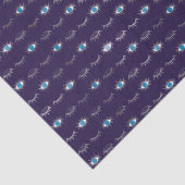 Paarse & Zilveren Blauwe Evil Eye wimpers Nazar Ma Tissuepapier (Detail)