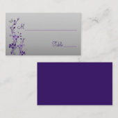 Paarse, zilveren bloem met vlinders Plaatskaarten Plaatskaartje (Voorkant / Achterkant)