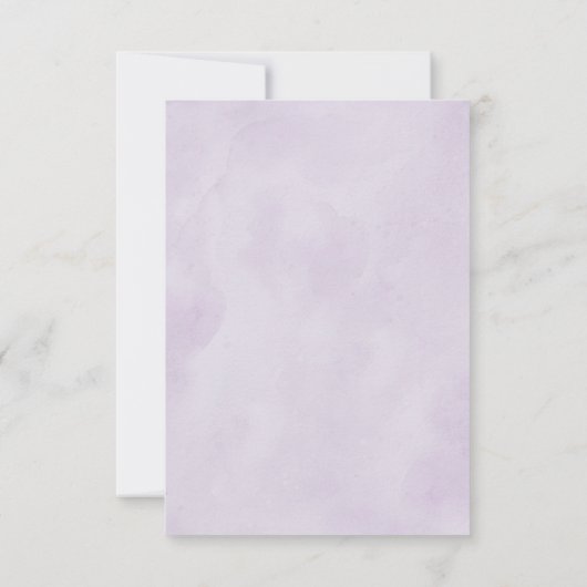 Paarse zilveren bloemen Geometrische bruiloft Bedankkaart (Achterkant)