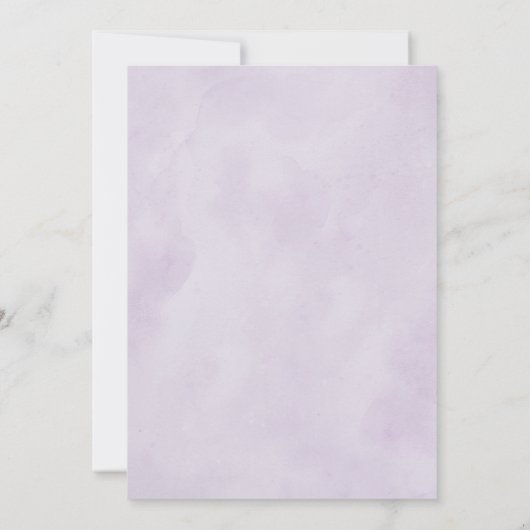 Paarse zilveren bloemen Geometrische bruiloft Kaart (Achterkant)