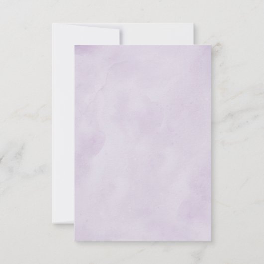 Paarse zilveren bloemen Geometrische bruiloft RSVP Kaartje (Achterkant)