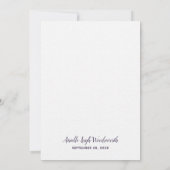 Paarse Zilveren Bloemen Waterverf Plum Vrijgezelle Kaart (Achterkant)