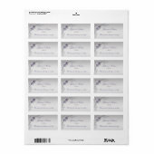 Paarse zilveren bloemige adreslabel Etiket (Full Sheet)