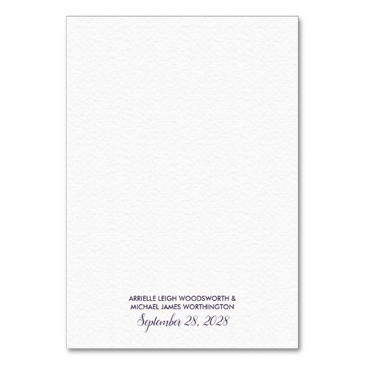 Paarse zilveren bloemige groene bruiloft behuizing kaart (Achterkant)