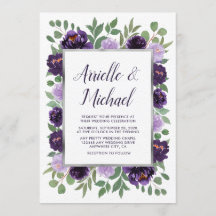 Paarse zilveren bloemige Waterverf eucalyptus brui