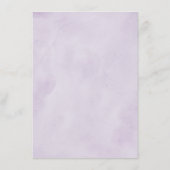 Paarse Zilveren Bloesems Geometrische Trouwdetails Informatiekaartje (Achterkant)