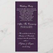 paarse zilveren bruiloft programma's theelengte (Achterkant)