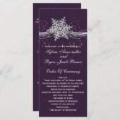 paarse zilveren bruiloft programma's theelengte (Voorkant / Achterkant)