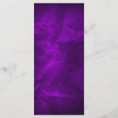 Paarse Zilveren Christelijk Kruis Bruiloft Menu (Achterkant)