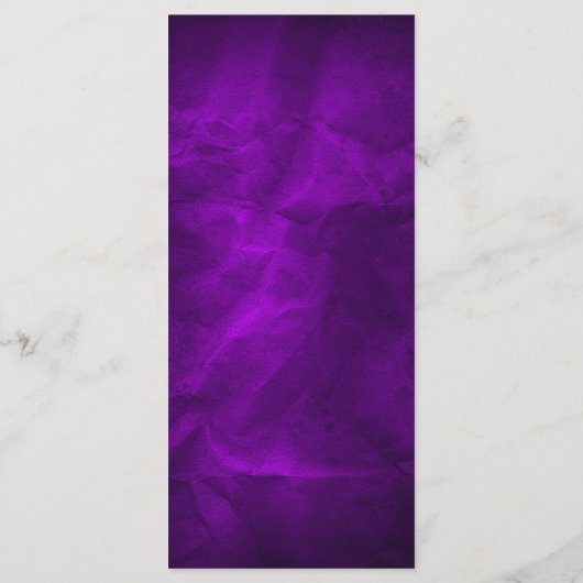 Paarse Zilveren Christelijk Kruis Bruiloft Menu (Achterkant)