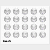 Paarse Zilveren Glans Edelsteen Doop Sticker (Vel)