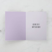 Paarse zilveren glitter letter H Kaart (Binnen)
