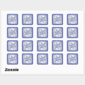 Paarse, Zilveren Glitter LOOK Snowflake Sticker (Vel)