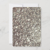 Paarse Zilveren Glitter Sweet 16 Feestuitnodiging Kaart (Achterkant)