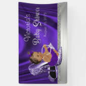 Paarse zilveren hoge hak schoen etnische Baby bann Spandoek (Verticaal)