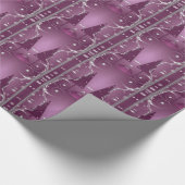 Paarse zilveren kerstbomen voor het oppakken van p cadeaupapier (Hoek)