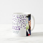 Paarse zilveren Klasse van 2025 Koffie Mok (Voorkant rechts)