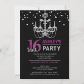 Paarse Zilveren Kroonluchter SWEET ZESTIEN 16 Part Kaart (Voorkant)