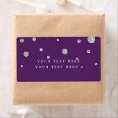 Paarse & Zilveren Moderne Stippen Party Pakket Lab Etiket (Insitu)
