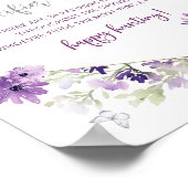 Paarse zilveren Pacifier jachtgame Poster (Hoek)