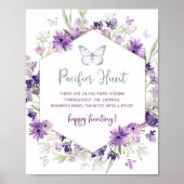 Paarse zilveren Pacifier jachtgame Poster (Voorkant)