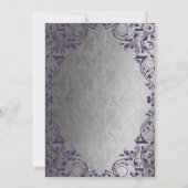  Paarse Zilveren Prinses Tiara Quinceañera Kaart (Achterkant)