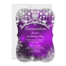 Paarse zilveren Quinceanera 15e Winterwonderland