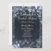 Paarse zilveren Rozen Vrijgezellenfeest Kaart (Voorkant)