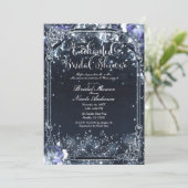 Paarse zilveren Rozen Vrijgezellenfeest Kaart (Staand voorkant)