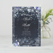 Paarse zilveren rugleuningen en Rozen Kaart (Staand voorkant)