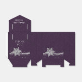 paarse Zilveren Sneeuwvlokken Winter bruiloft guns Bedankdoosjes (Uitgevouwen)