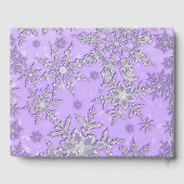 Paarse zilveren sneeuwvlokken Winter Wonderland Gastenboek (Achterkant)