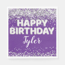 Paarse zilveren verjaardagsfeestje