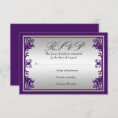 Paarse zilveren  Vlaanderen met rolgordijn RSVP (Voorkant / Achterkant)