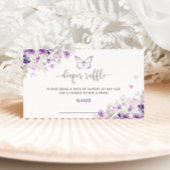 Paarse zilveren vlinder-kaartenkaartje informatiekaartje