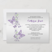 Paarse zilveren vlinderwerveling kaart (Voorkant)