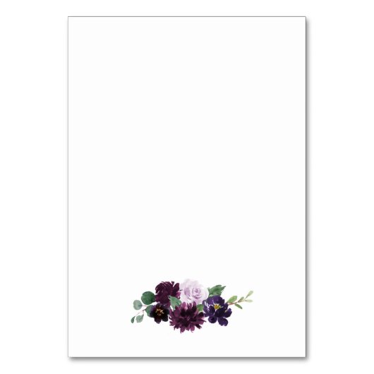 Paarse zilveren Waterverf bruiloft behuizing Kaart (Achterkant)