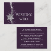 paarse Zilveren Winter bruiloft wens goed Informatiekaartje (Voorkant / Achterkant)