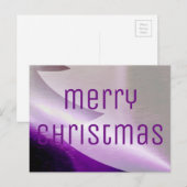 Paarse zilveren witte kerstboom elegant stijlvol feestdagenkaart (Voorkant / Achterkant)