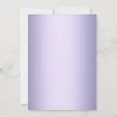 Paarse zilveren zwijn en kruisbaptisme kaart (Achterkant)