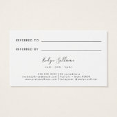 paarse zilverglitter Agate Referral-Kaart Visitekaartje (Achterkant)