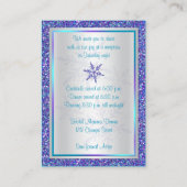 Paarse, zilverglitter Snowflake Enclosure Kaart (Achterkant)