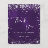 Paarse zilverglitterspleet bedankt (Voorkant)