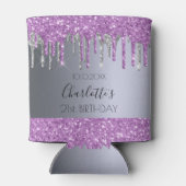 Paarse zilverglitterspleitten blikjeskoeler (Achterkant)